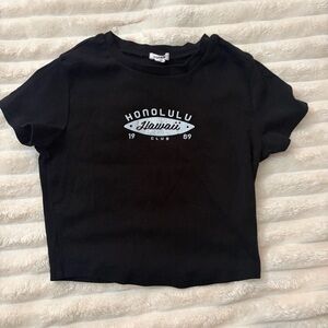 Garage Black crop top